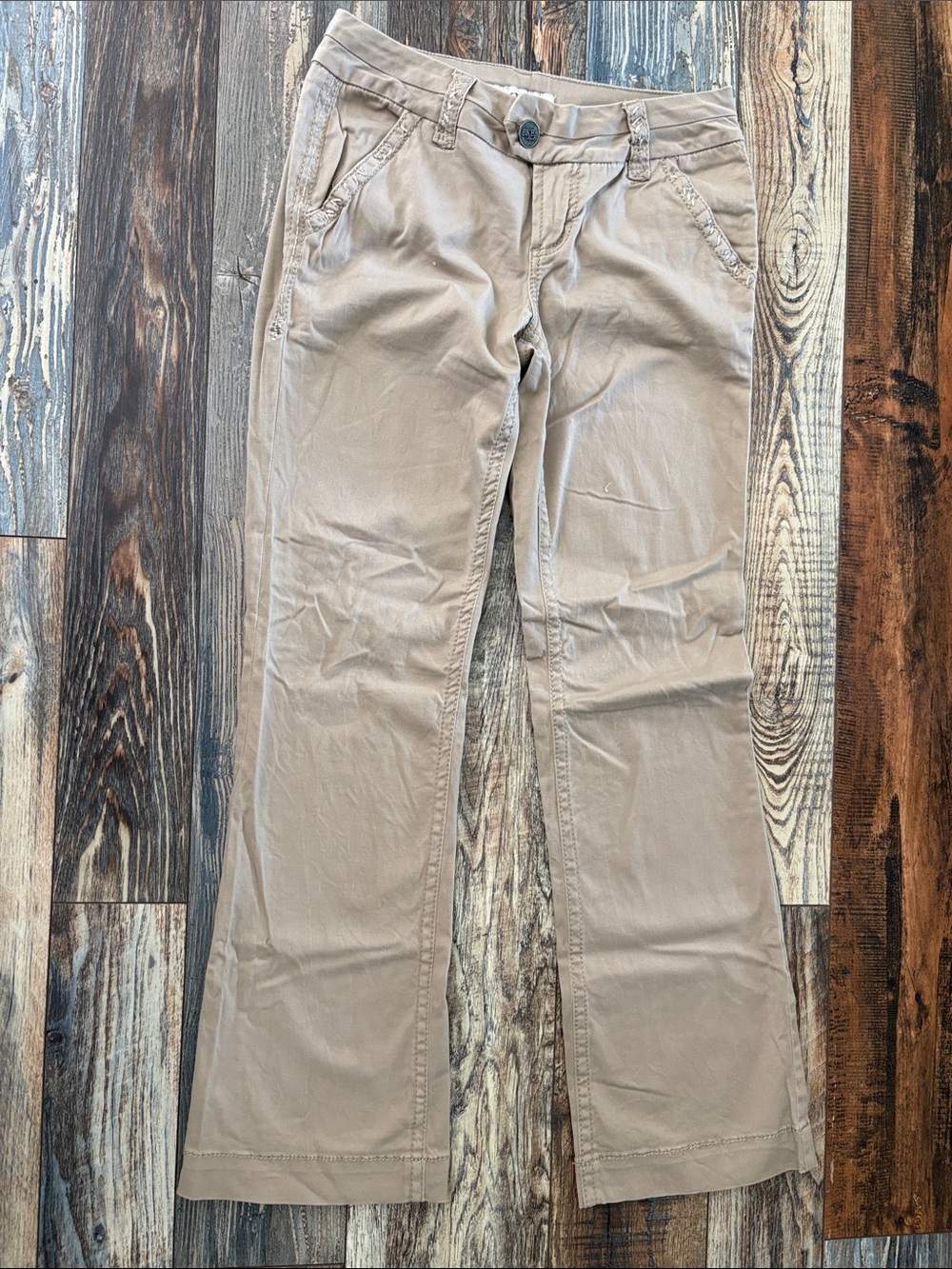 BKE Women's Wide-Leg Jeans in Light Khaki